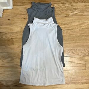 Turtleneck Sleeveless Top Set of Two